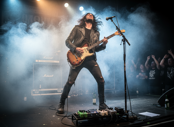 Picture of guitarist on stage