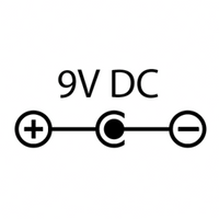 Use only 9V DC Centre Negative Power Supplies