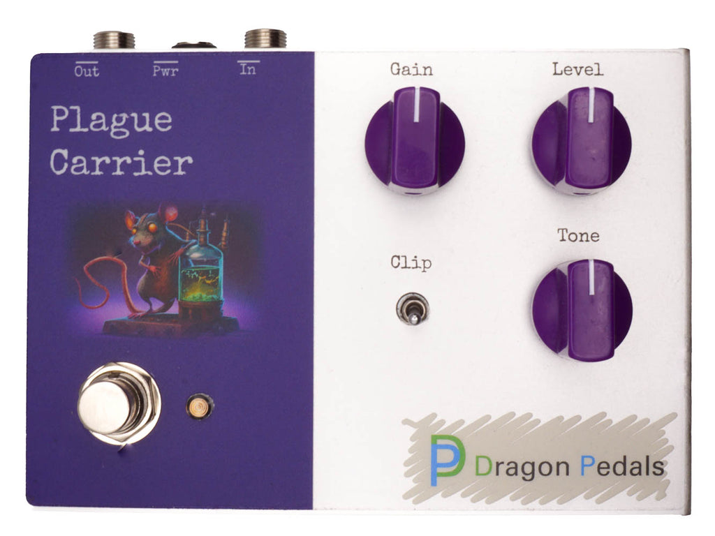 Dragon Pedals, guitar effects pedal, Plague Carrier overdrive, RAT overdrive, overdrive pedal, overdrive pedals, boutique overdrive pedal, boutique overdrive pedals, distortion pedal, distortion pedals, fuzz pedal, fuzz pedals, boutique effects pedal